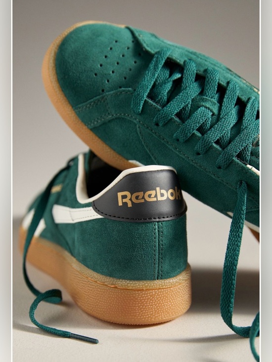 Reebok Shoes - Reebok Suede Low-Top Sneakers with Gum Sole collegiate green 11.5 women /10Mens